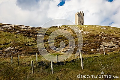 Tower at Banba`s Crown. Malin Head. Inishowen. county Donegal. Ireland Stock Photo