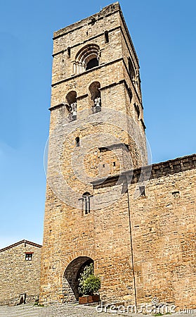 Tower bell of Ainsa Stock Photo