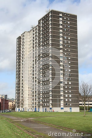 Tower block, Glasgow Stock Photo