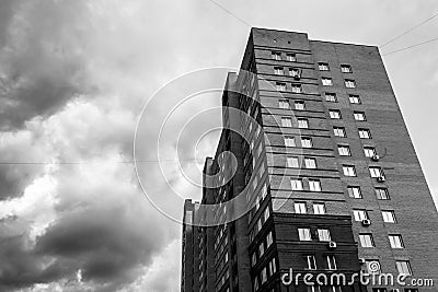 Tower Block Storm Clouds Stock Photo
