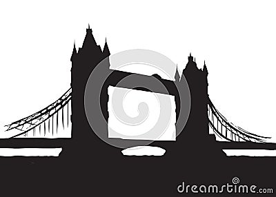 Tower bridge, London, UK. Hand drawn vector illustration Vector Illustration