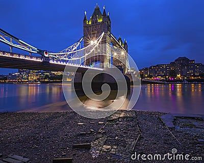 Tower Bridge in London Editorial Stock Photo