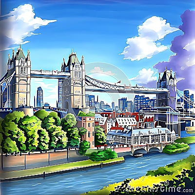 Tower Bridge, in London, United Kingdom Stock Photo