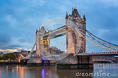 Tower Bridge in the Morning, London United Kingdom Stock Photo