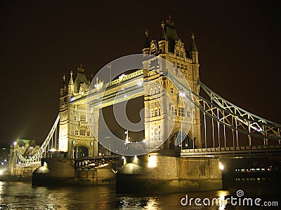 Tower Bridge by night Stock Photo