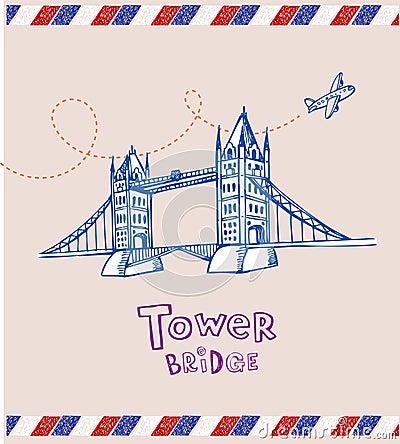 Tower bridge- symbol of London Vector Illustration