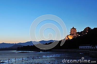 The Tower of Buddhist Incense on Longevity Hill Stock Photo