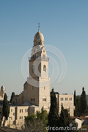 Tower of the Church of Dormition Stock Photo