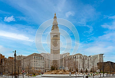 Tower City Center, originally known as Cleveland Union Terminal, located at Public Square in downtown Cleveland, Ohio Editorial Stock Photo