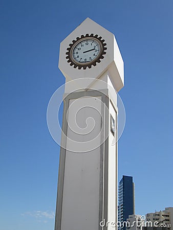 Tower colum facade lighthouse blue Stock Photo