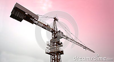 A tower crane Stock Photo