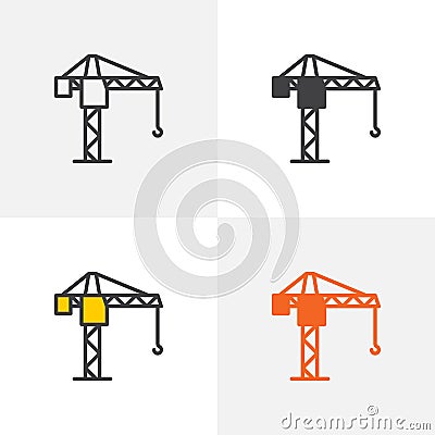 Tower crane icon Vector Illustration