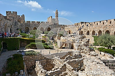 Tower of David Jerusalem Citadel - Israel Editorial Stock Photo