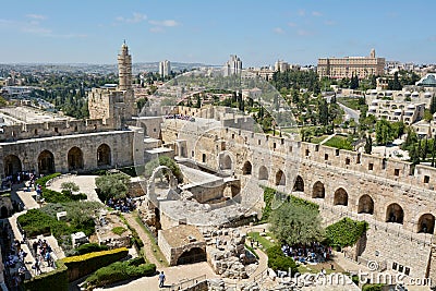 Tower of David Jerusalem Citadel - Israel Editorial Stock Photo