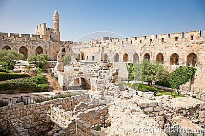 Tower of David in Jerusalem, Israel Stock Photo