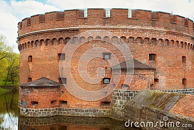 Tower of Der Dona in Kaliningrad. Stock Photo