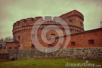 Tower of Der Dona. Part of the german defensive fortifications in the Konigsberg Stock Photo