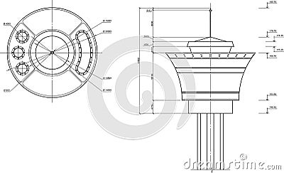 Tower drawing Vector Illustration