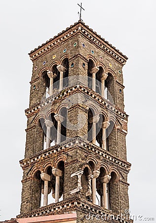 Tower in Frascati, Castelli Romani, Italy Stock Photo