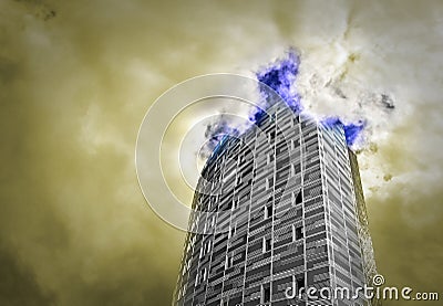 Tower in the heavens Stock Photo