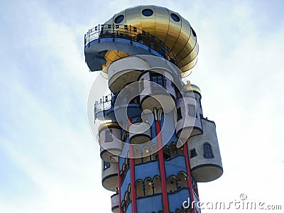 This tower is `Hundert Wasser` Editorial Stock Photo