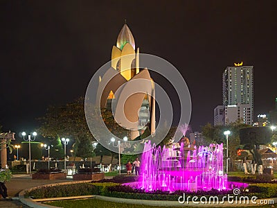 Tower Incense, Thap Tram Huong, Nha Trang, Central - South Vietnam, South East Asia: [ Night life in the Nha Trang ce Editorial Stock Photo