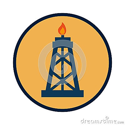 Tower industry isolated icon Vector Illustration