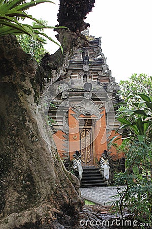 Tower inside Puri Saren Ubud Stock Photo