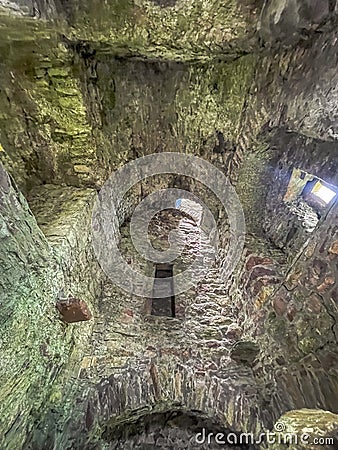 Inside Grace O’Malley’s Castle at Kildavnet, Achill Stock Photo