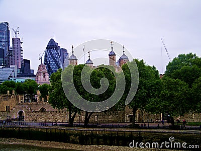 London, Tower, Tower Bridge Stock Photo