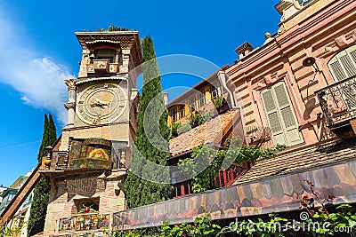 Tower at Marionette Theatre square in Tbilisi, Georgia Stock Photo