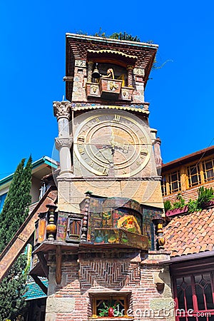 Tower at Marionette Theatre square in Tbilisi, Georgia Stock Photo