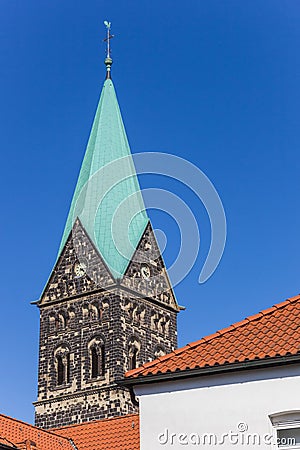 Tower of the Martinus church in Herten Westerholt Stock Photo