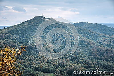 Tower at Merkurberg hill in Baden Baden, Germany Stock Photo