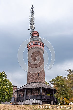 Tower at Merkurberg hill in Baden Baden, Germany Stock Photo