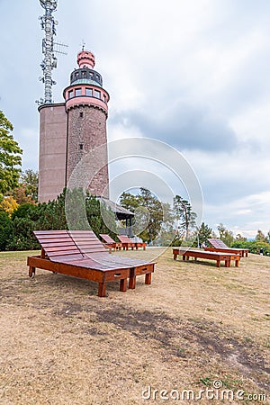 Tower at Merkurberg hill in Baden Baden, Germany Stock Photo