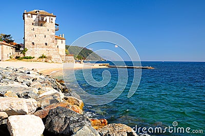 Tower of Ouranoupoli Stock Photo