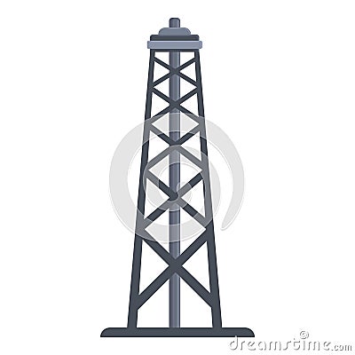 Tower platform gas icon cartoon vector. Natural flame Vector Illustration