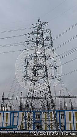 Tower & Power Station in West Jakarta 11,06,2020 Editorial Stock Photo