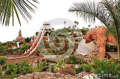 The Tower of Power water attraction in Siam waterpark Editorial Stock Photo