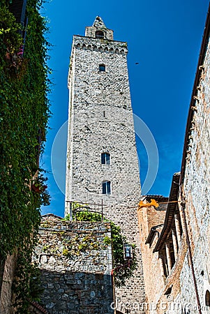 Tower in San Gimignano, Toscana landmark Stock Photo