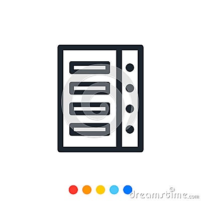 Tower server icon,Vector and Illustration Vector Illustration