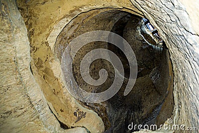 The tower of the Sinca Veche temple Stock Photo