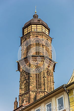 Tower of the St. Jacobi church in Gottingen Stock Photo