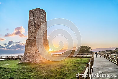 Tower of the Thieves in Cabopino Editorial Stock Photo