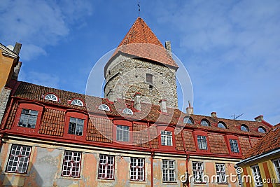 Tower of Toompea Castle Editorial Stock Photo