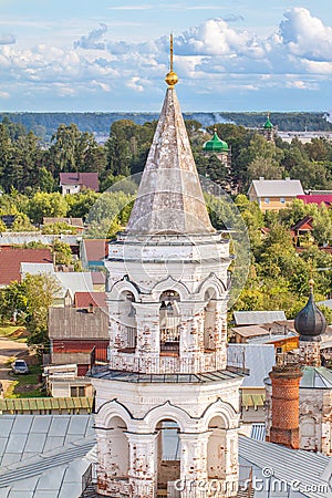 Tower of Vvedenskaya church in the Borisoglebsky monastery Stock Photo