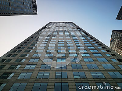 Towering high-rise office buildings Stock Photo