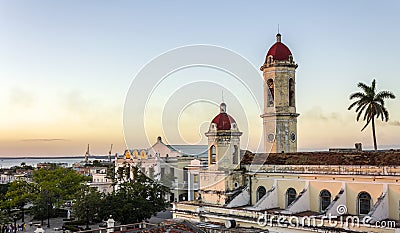 Cathedral in Cienfuegos, Cuba Stock Photo