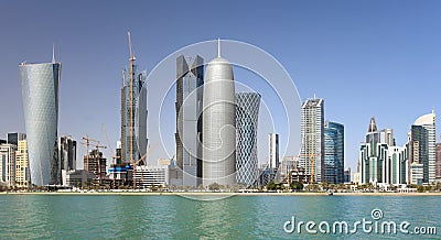 Towers in Doha, Qatar Stock Photo